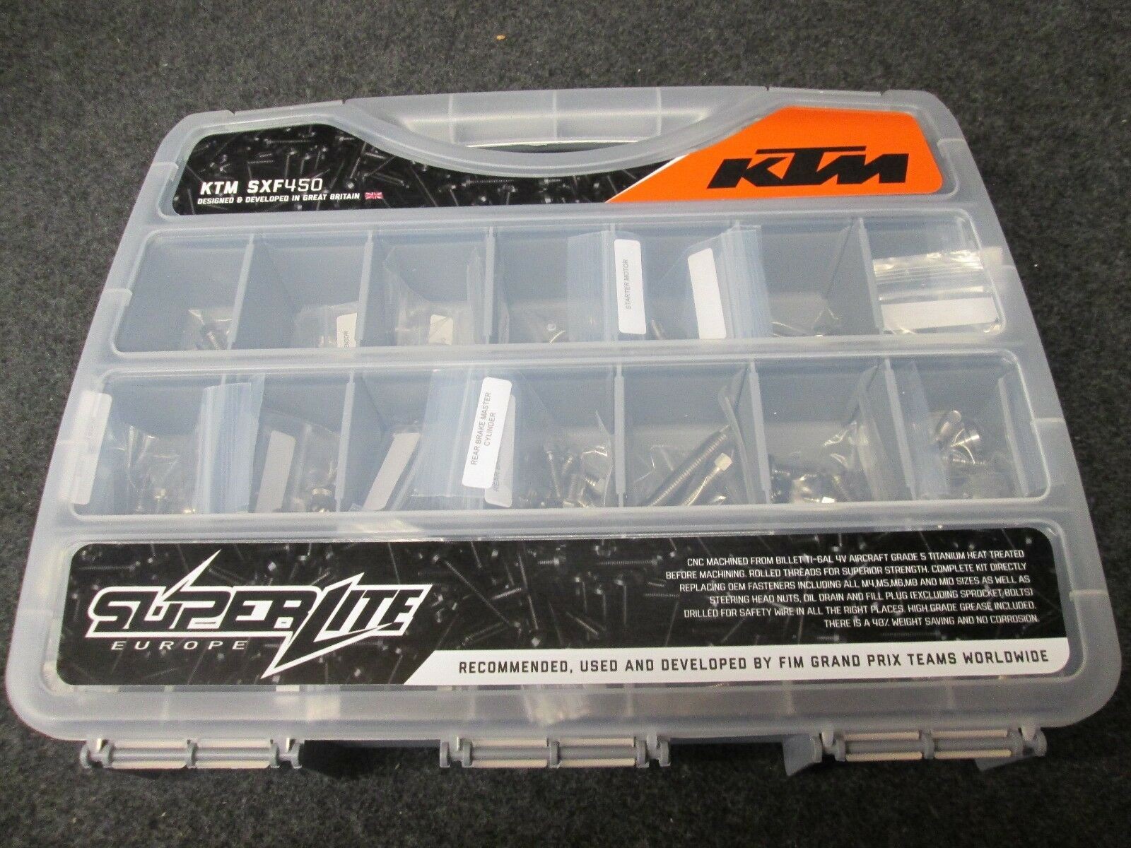 Superlite Complete Titanium Chassis Engine Plastics Bolt Kit KTM